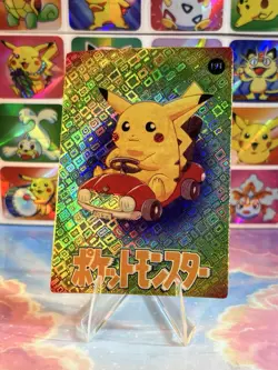 Pokemon Pikachu Vintage Pocket Monsters Vending HOLO Prism Sticker 1998 Nintendo - Image 1