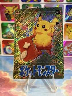 Pokemon Pikachu Vintage Pocket Monsters Vending HOLO Prism Sticker 1998 Nintendo - Image 2