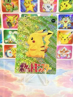 Pokemon Pikachu Vintage Pocket Monsters Vending HOLO Prism Sticker 1998 Nintendo - Image 1