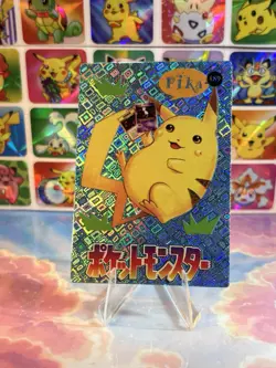 Pokemon Pikachu Vintage Pocket Monsters Vending HOLO Prism Sticker 1998 Nintendo - Image 1