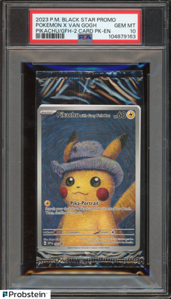 Pokemon Pikachu with Grey Felt hat Van Gogh 085 Graded Sealed Promo PSA 10 - Image 1