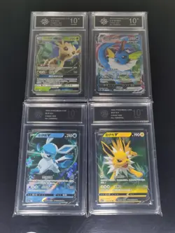 Pokemon TCG Chinese Leafeon -Vaporeon-Glaceon-Jolteon-4SET-P 10 - Image 1