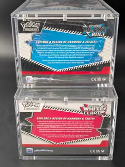 2x Pokemon SV10.5 Black Bolt White Flare Sealed Booster Bundle Display W/Acrylic - Image 3