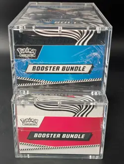 2x Pokemon SV10.5 Black Bolt White Flare Sealed Booster Bundle Display W/Acrylic - Image 5