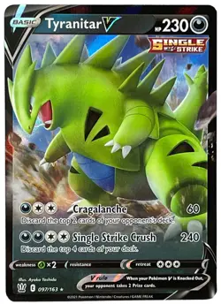 Pokemon TCG - Tyranitar V 097/163 - Ultra Rare - SWSH Battle Styles [Near Mint] - Image 1