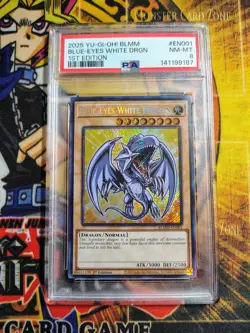 Yu-Gi-Oh! Blue Eyes White Dragon Chibi Battles of Legend Monster Mayhem PSA 8 - Image 1