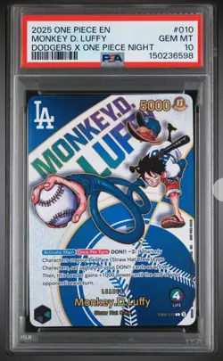Monkey.D.Luffy (LA Dodgers x ONE PIECE) EB02-010 One Piece Promotion Cards Foil - Image 1