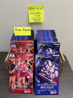 One Piece Lot 🔥 EB-03 Heroines (5) & OP14-EB04 (36) Sleeved Boosters 🔥👀🤩 - Image 1