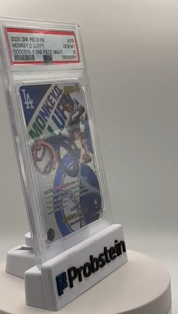 2025 One Piece EN Dodgers X One Piece Night #010 Monkey D. Luffy PSA 10 GEM MINT - Image 2