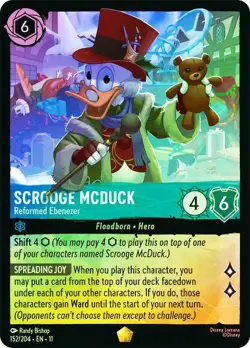 Scrooge McDuck - Reformed Ebenezer - Cold Foil - Winterspell #152 - Lorcana - NM - Image 1