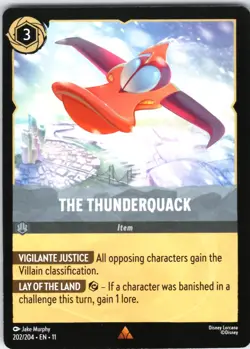 Disney Lorcana The Thunderquack Winterspell Rare #202/204 NM - Image 1