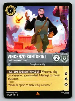 Disney Lorcana Vincenzo Santorini - The Explosives Expert Reign of Jafar Rare #1 - Image 1