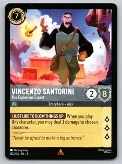 Disney Lorcana Vincenzo Santorini - The Explosives Expert Reign of Jafar Rare #1 - Image 1