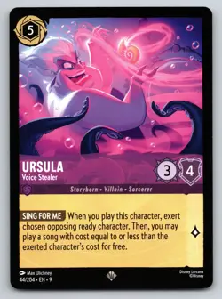 Disney Lorcana Ursula - Voice Stealer Fabled Super Rare #44/204 NM - Image 1