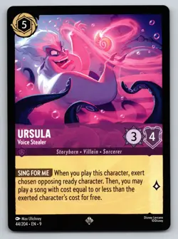 Disney Lorcana Ursula - Voice Stealer Fabled Super Rare #44/204 NM - Image 1