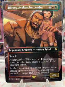 Barret Avalanche Leader Borderless Chocobo Track Foil Card #0472 MTG Magic - Image 1