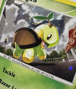 Turtwig 17/17 Cosmos Holo Swirl Pokemon Card Pop Series 6 2007 MP - Image 3