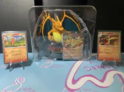 Pokemon Charizard Ex Super Premium Collection Display Figure W/Promo Cards Only - Image 1