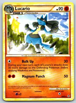 Lucario - Unleashed 19/95 Vintage Pokemon Card LP - Image 1