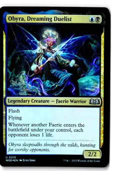 Obyra, Dreaming Duelist 210 Foil Wilds of Eldraine Magic: The Gathering LP - Image 1
