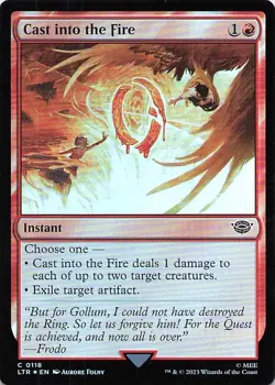 Cast into the Fire Lord of the Rings: Tales of Middle-Earth Foil - Image 1