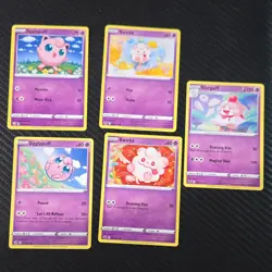 Pink Psychic cuties Pokemon 15 Card Lot Jigglypuff Clefairy Clefable Swirlix - Image 4