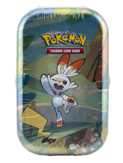Pokemon Collectors Galar Pals Mini Tin SCORBUNNY & PIKACHU 2 Booster Packs+ 820650807077 - Image 1