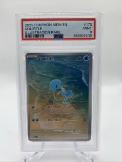 2023 POKEMON MEW EN-151 ILLUSTRATION RARE #170 SQUIRTLE PSA 9 - Image 1