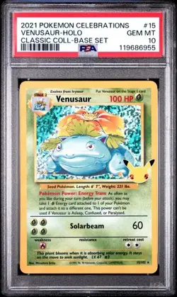 Venusaur #15 - Pokemon Celebrations Classic Collection - PSA 10 - Image 1