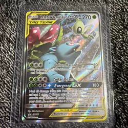 TCG Pokemon English Tag Team Celebi & Venusaur GX SM167 Sm Holo - Image 1