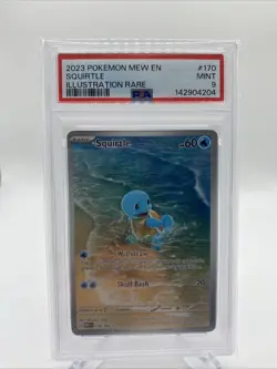 2023 POKEMON MEW EN-151 ILLUSTRATION RARE #170 SQUIRTLE PSA 9 - Image 1