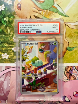 Bulbasaur 143/142 PSA 9 - Pokemon TCG Stellar Crown Illustration Rare!!! - Image 1