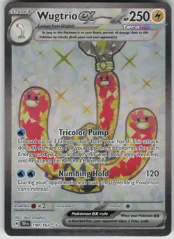Pokemon TCG Wugtrio ex Ultra Rare SV05: Temporal Forces 190/162 - Image 1
