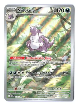 2023 Pokemon Mew EN 151 #174/165 Nidoking Illustration Rare NM/MT - Image 1