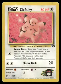 Pokemon Tcg Erika's Clefairy #40 Pokemon Gym Challenge HP - Image 1