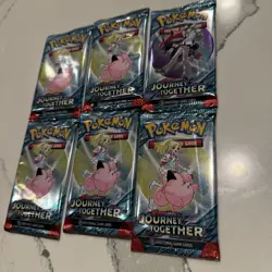 Six (6x) Pokemon Booster Pack Lot - Journey Together - Image 3