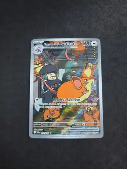Team Rocket's Raticate 202/182 Illustration Rare Destined Rivals Pokemon TCG - Image 2