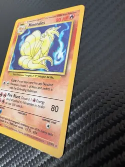 Ninetales Holo Base Set 12/102 WOTC Vintage Pokemon Card MP - Image 4