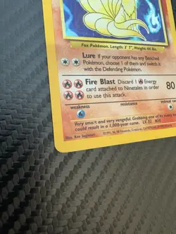 Ninetales Holo Base Set 12/102 WOTC Vintage Pokemon Card MP - Image 5