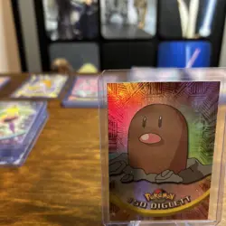Diglett Pokemon Topps Series 1 - 50 First Print L- Silver Foil - Image 4