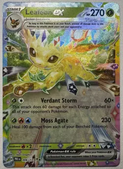 Pokemon Leafeon EX 006/131 Sv: Prismatic Evolutions Double Rare Holo HP 270 - Image 1