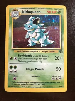 Nidoqueen 7/64 Holo HP Pokemon TCG Jungle WOTC HP - Image 1