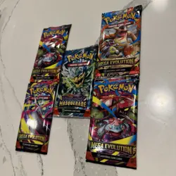 Five (5x) Pokemon Booster Pack Lot - Twilight Masquerade, Mega Evolution - Image 3