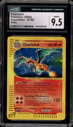 Pokemon Charizard Expedition Holo Rare #6 CGC 9.5 - Image 1