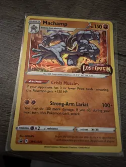 Pokemon - Machamp - SWSH243 - Lost Origin - PRERELEASE HOLO PROMO - LP-NM - Image 1