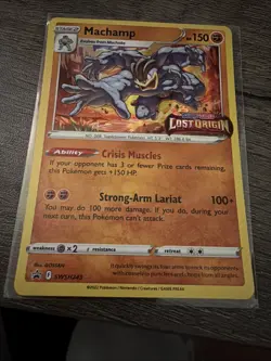 Pokemon - Machamp - SWSH243 - Lost Origin - PRERELEASE HOLO PROMO - LP-NM - Image 2