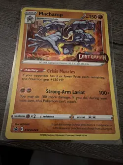 Pokemon - Machamp - SWSH243 - Lost Origin - PRERELEASE HOLO PROMO - LP-NM - Image 3