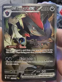 Pokemon N's Zoroark ex 185/159 Sv09: Journey Together Holo - Image 1