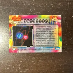 Pokemon Topps #33 Psychic Showdown Mewtwo Strikes Back Movie 1st Ed Blue Logo - Image 2
