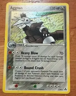 Pokemon TCG Aggron Holo Rare 2/92 EX Legend Maker MP/HP - Image 1